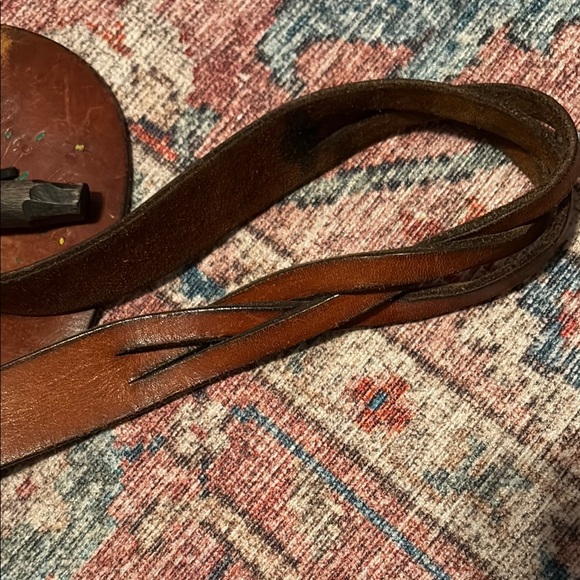 Vintage 70s Hippie Brown Leather Women's Bag - Picture 12 of 12